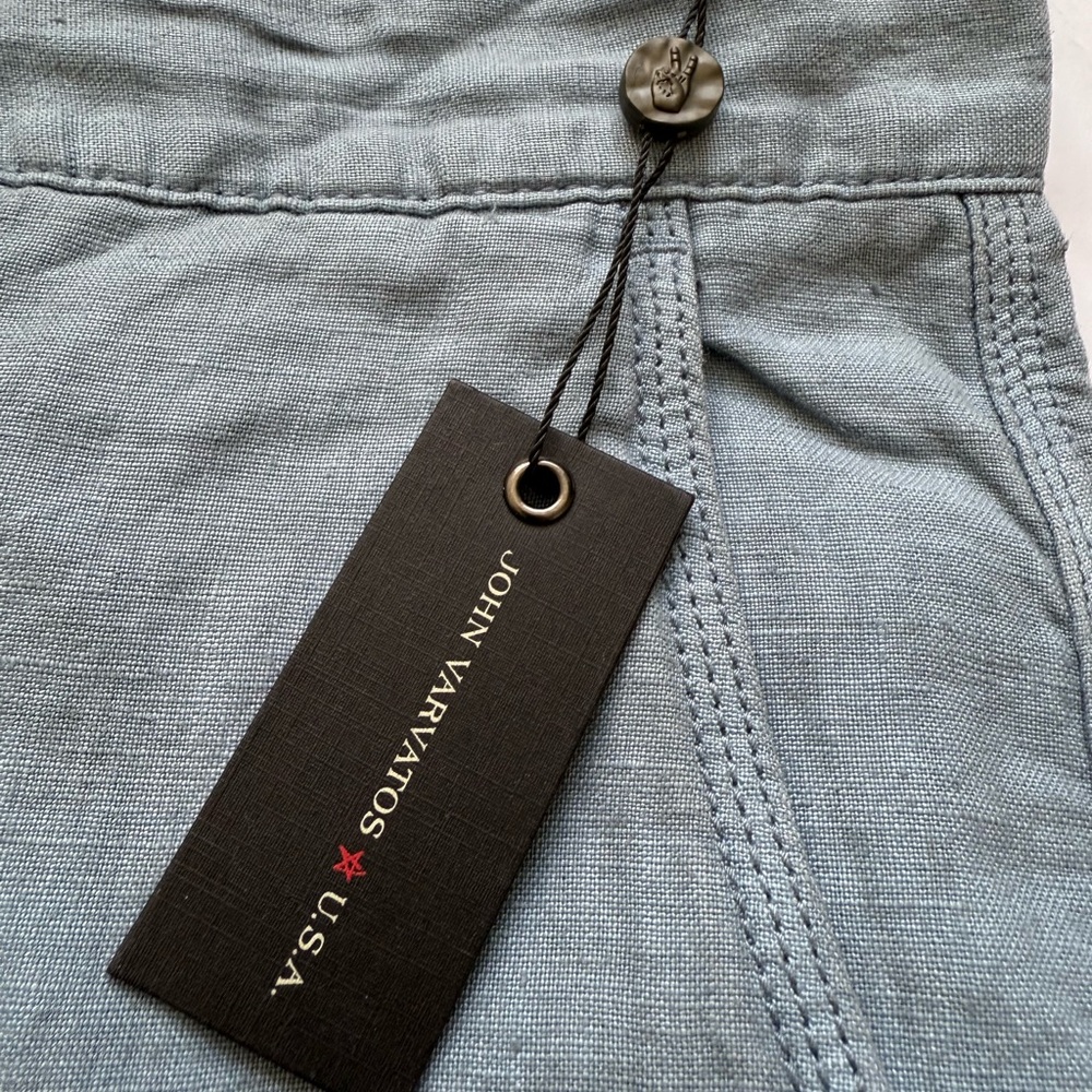 JOHN VARVATOS Linen shorts men’s size 38 new with tags - Picture 2 of 13